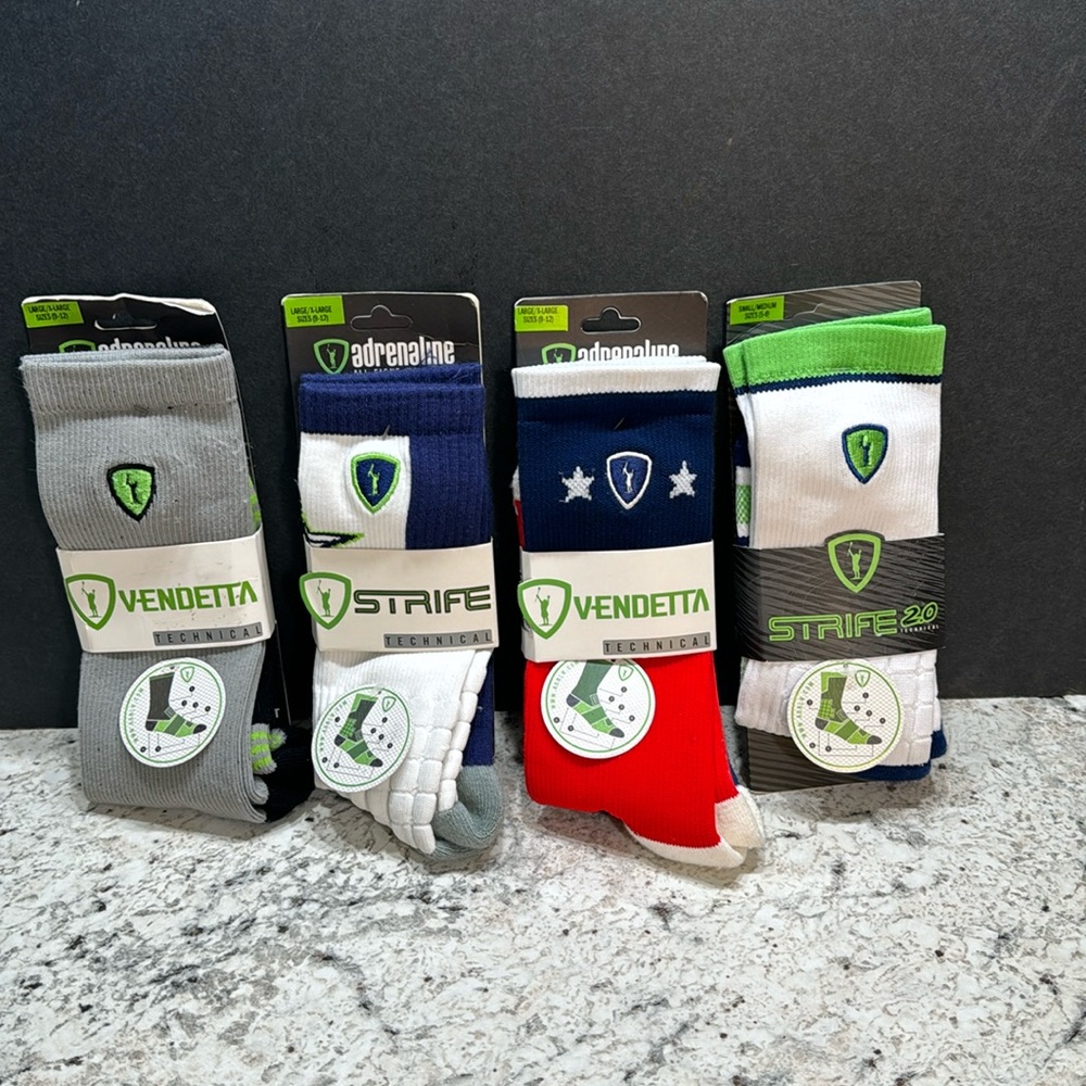 Adrenaline lacrosse Sock Bundle. NWT.